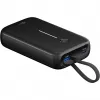 Batería externa 20.000 mAh, cable USB-C integrado de 13 cm, 30 vatios (negro, 20 Ah, 1x USB-A, 2x USB-C, PD, QC)
