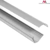 Maclean MCTV-575 cubrecables de suelo, 1,5 m, 43 x 23 mm, altura 23–32 mm, blanco, con cinta adhesiva