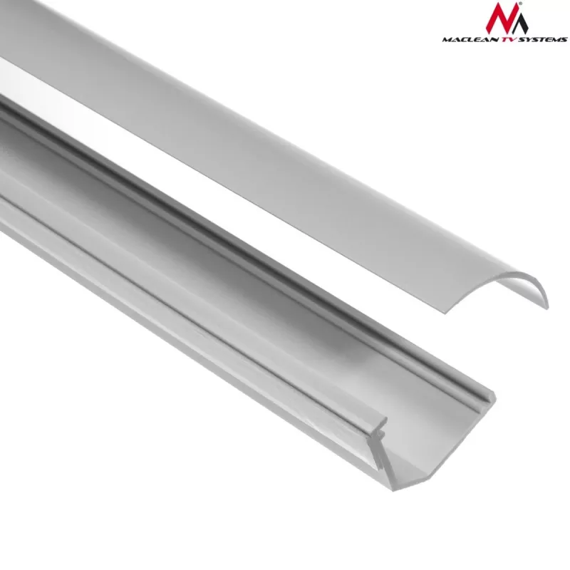 Maclean MCTV-575 cubrecables de suelo, 1,5 m, 43 x 23 mm, altura 23–32 mm, blanco, con cinta adhesiva
