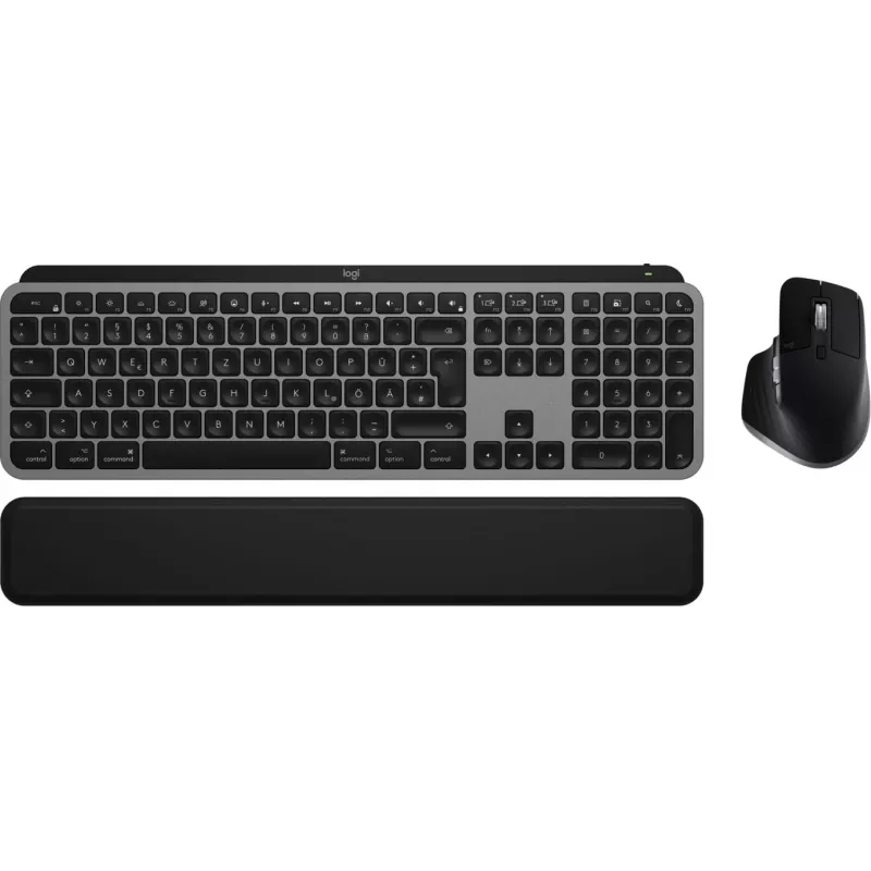 Logitech MX Keys S Combo para Mac, inalámbrico, teclado y ratón con distribución DE, teclas y funciones optimizadas para macOS