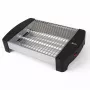 Jata JETT1587 tostadora, 400 W, 2 barras de cuarzo, bandeja recogemigas extraíble, acero inoxidable, negra