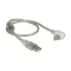Cable USB DeLOCK 84811 USB 2.0 0,5 m USB A USB B plata transparente