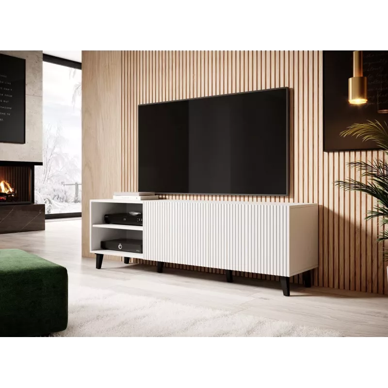 Mueble RTV Cama PAFOS 150x42x52 blanco mate