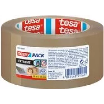 Cinta de embalar Tesa 58645, 50 m de longitud x 50 mm de ancho, cinta adhesiva de PVC de una cara