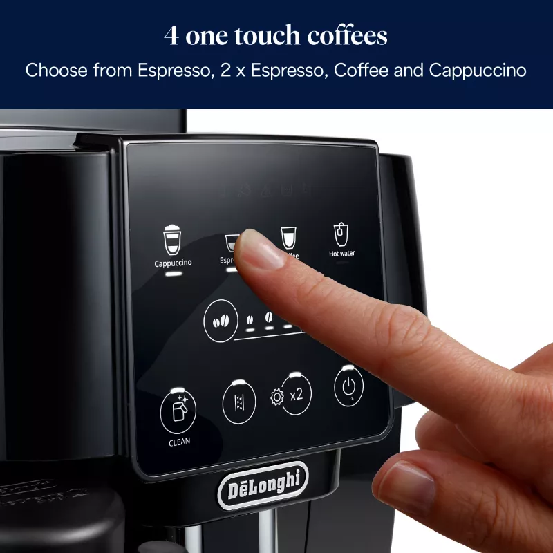 Cafetera superautomática De’Longhi Magnifica ECAM220.60.B — depósito de agua 1,8 l, depósito de café en grano 250 g, molinillo cerámico, negra
