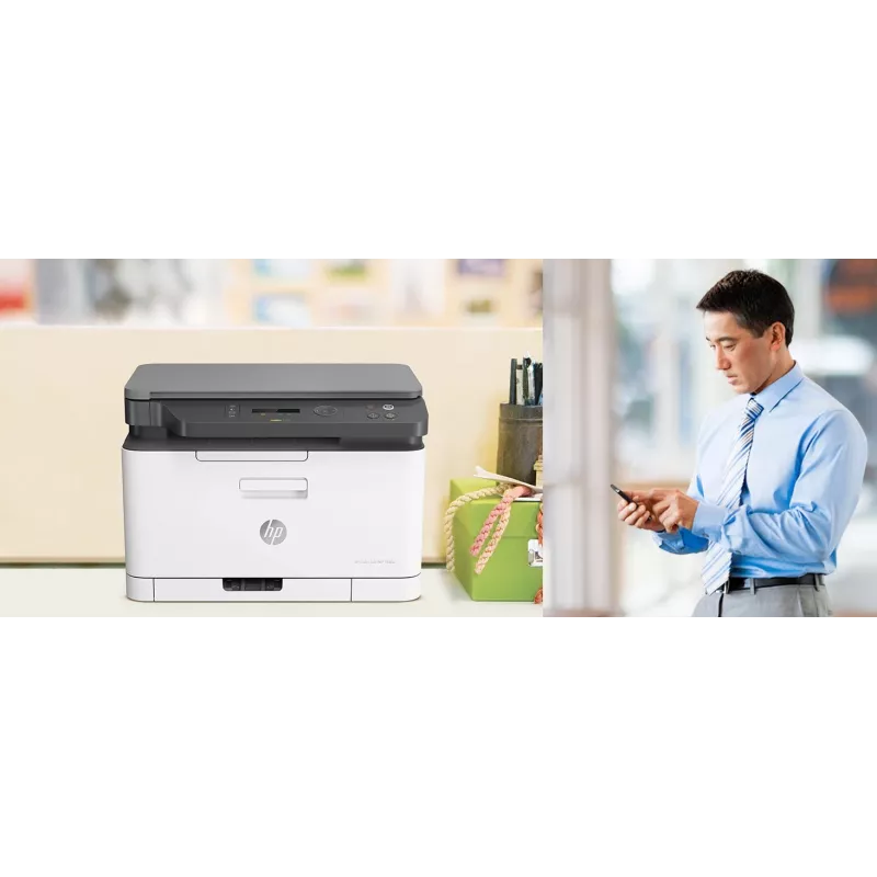 Impresora multifunción láser HP Color Laser MFP 178nw — color, A4, 18 páginas/min (B/N), Wi-Fi, Ethernet, escaneo dúplex