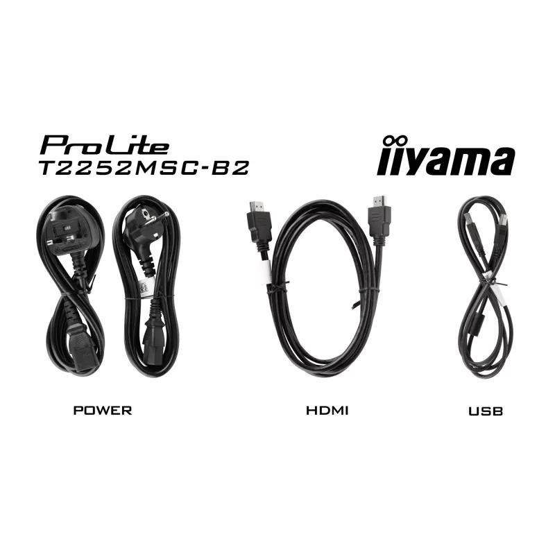 iiyama ProLite T2252MSC-B2 monitor de ordenador 54,6 cm (21,5 inch) 1920 x 1080 píxeles Full HD LCD táctil negro