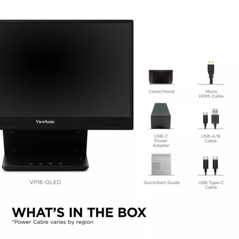 Viewsonic VP Series VP16-OLED Monitor de ordenador 40,6 cm (16 inch) 1920 x 1080 píxeles Full HD Negro