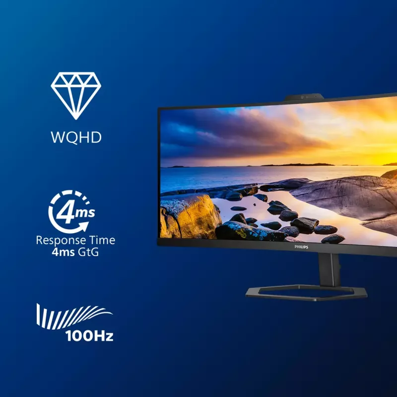 Philips 5000 series 34E1C5600HE/00 Monitor de ordenador 86,4 cm (34 inch) 3440 x 1440 píxeles 4K Ultra HD LED Negro