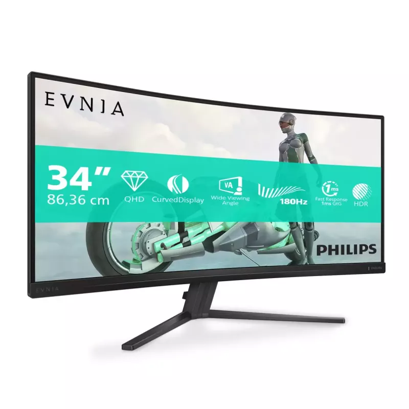Philips Evnia 34M2C3500L/00 Monitor de ordenador 86,4 cm (34 inch) 3440 x 1440 píxeles Wide Quad HD LCD Negro