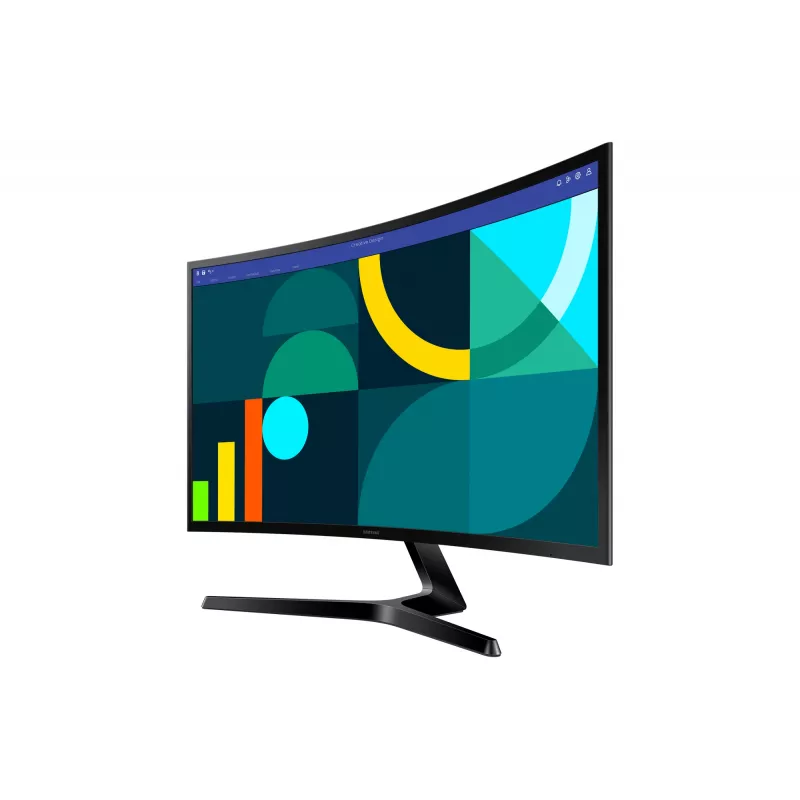 Monitor Samsung 27 inch S36GD Full HD (1920×1080), VA LCD, 100 Hz, 4 ms, 1800R Curvo, HDMI y VGA, VESA 75x75, Negro