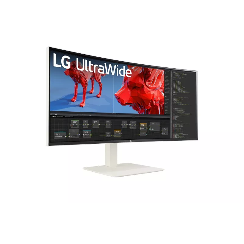 LG 38BR85QC-W Monitor de ordenador 96,5 cm (38 inch) 3840 x 1600 píxeles UltraWide Quad HD+ LCD Blanco