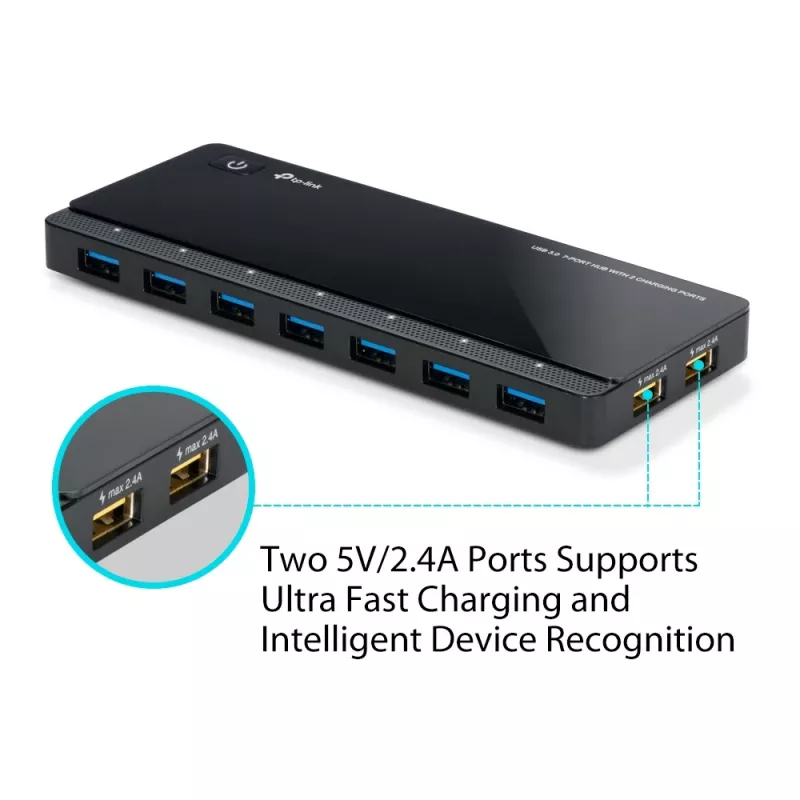 TP-Link UH720 USB 3.2 Gen 1 (3.1 Gen 1) Micro-B 5000 Mbit/s Negro