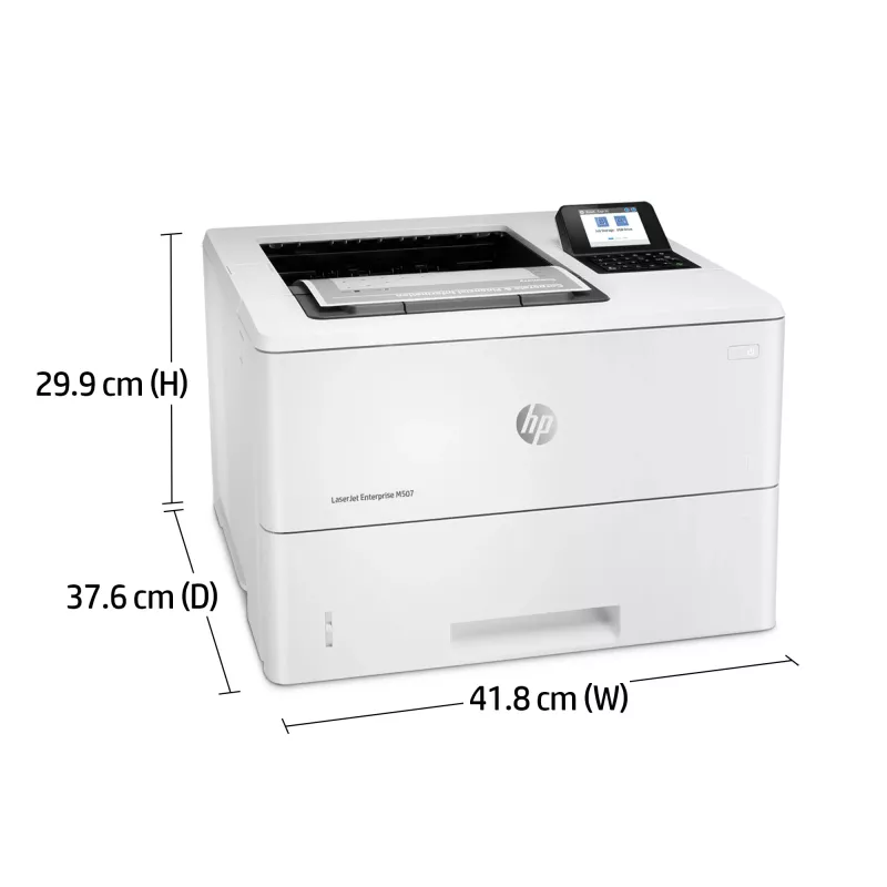 HP LaserJet Enterprise M507dn, láser, 1200 x 1200 DPI, A4, 43 ppm, impresión dúplex, con red