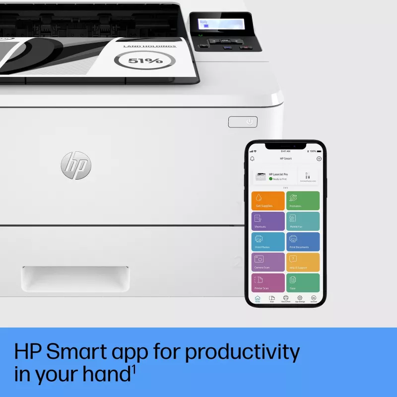 HP LaserJet Pro 4002dn Impresora, láser, 1200 x 1200 DPI, A4, 40 ppm, impresión dúplex, blanco