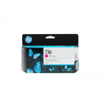 Cartucho de tinta HP 738 magenta para impresoras HP DesignJet (MPN 498N6A)