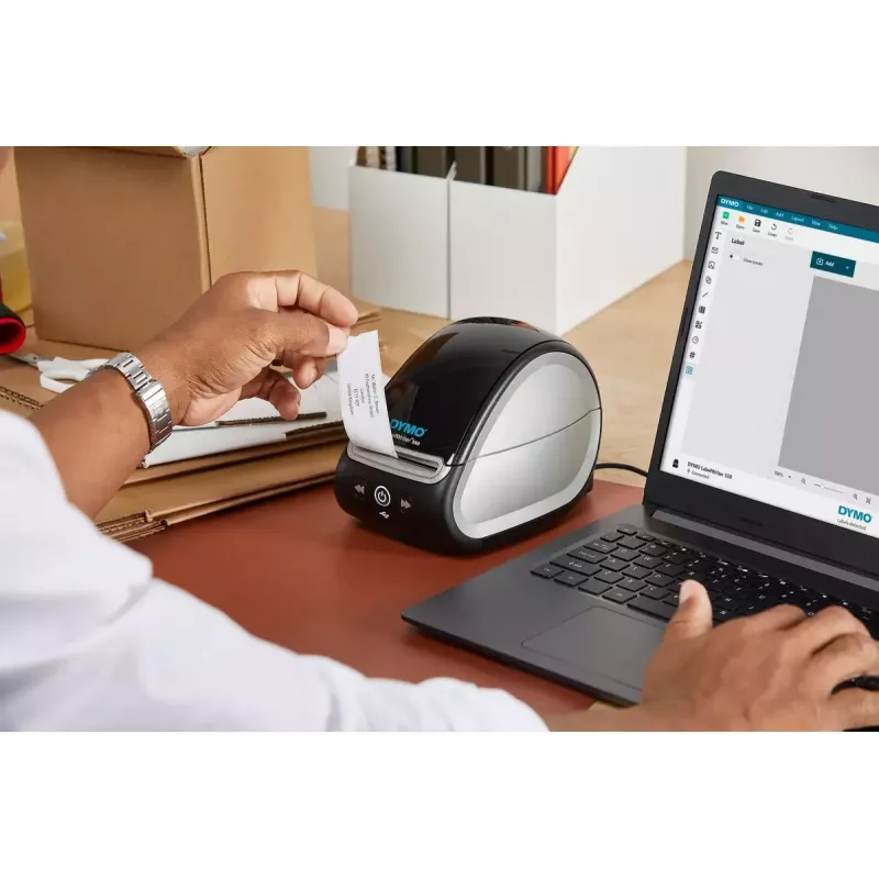 DYMO LabelWriter 550 Impresora de etiquetas | Fabricante de etiquetas con impresión térmica directa | Detección automática de etiquetas | Imprime etiquetas de direcciones, etiquetas de envío, etiquetas de códigos de barras y más | Enchufe de 2 polos UE