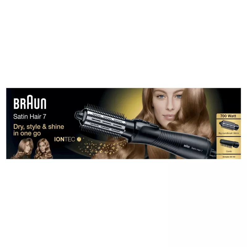 Braun Satin Hair 7 AS720 Cepillo de aire caliente Warm Negro 700 W 2 m