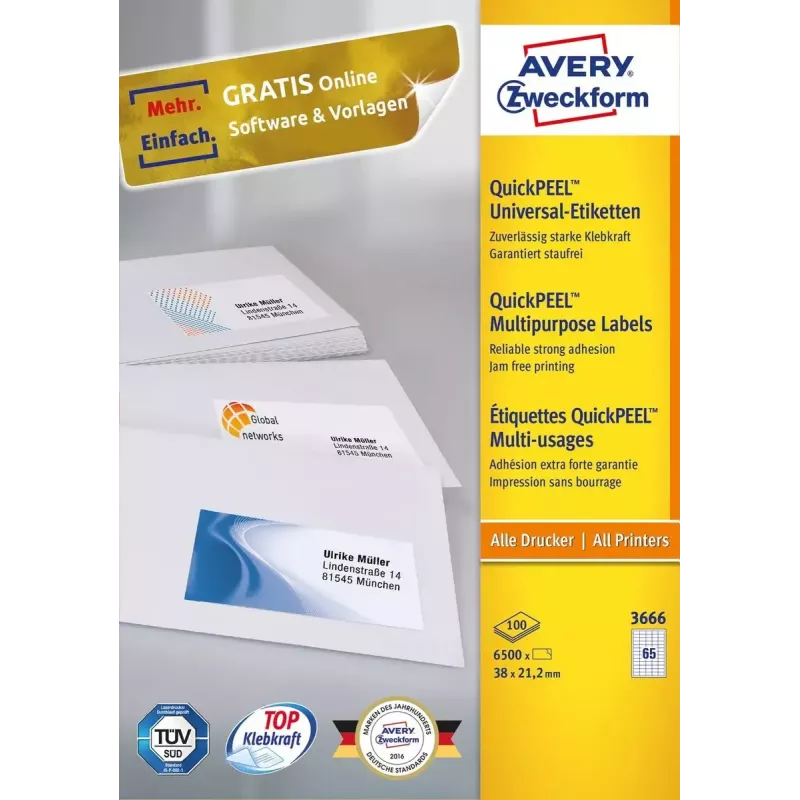Etiquetas autoadhesivas Avery 3666