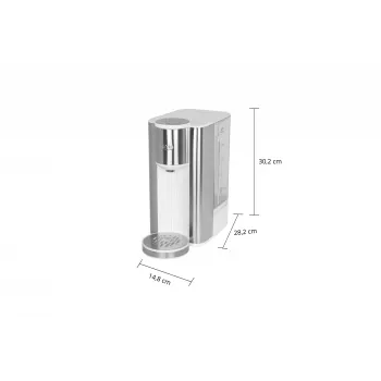 Unold Ava hervidor 2,5 l 2600 W plateado, blanco
