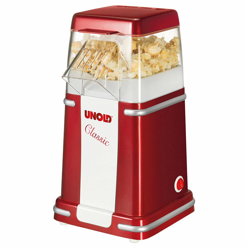 Unold Classic máquina de palomitas roja, plateada, blanca 900 W