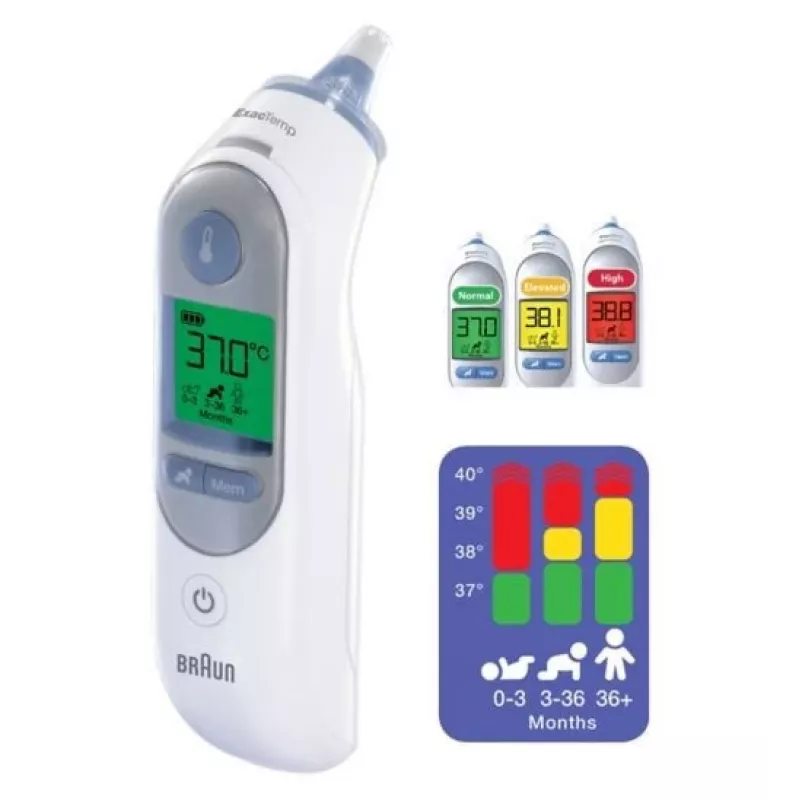 Braun ThermoScan 7 medición a distancia blanco oído