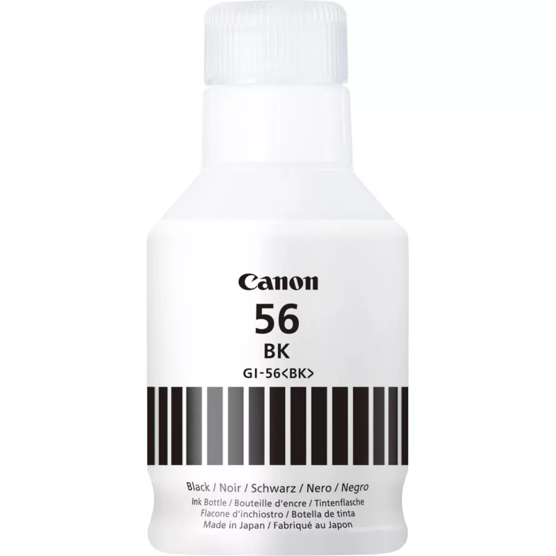 Botella de tinta Canon GI-56BK Negro, Original, Negro, Canon, MAXIFY GX6050, GX7050, 6000 páginas, Inyección de tinta