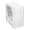 Caja de PC ASUS A21 PLUS Micro ATX blanca — compatible con Micro ATX/Mini-ITX, 3 ventiladores frontales de 120 mm, 1 ventilador trasero de 120 mm, radiador frontal de 360 mm, GPU hasta 380 mm