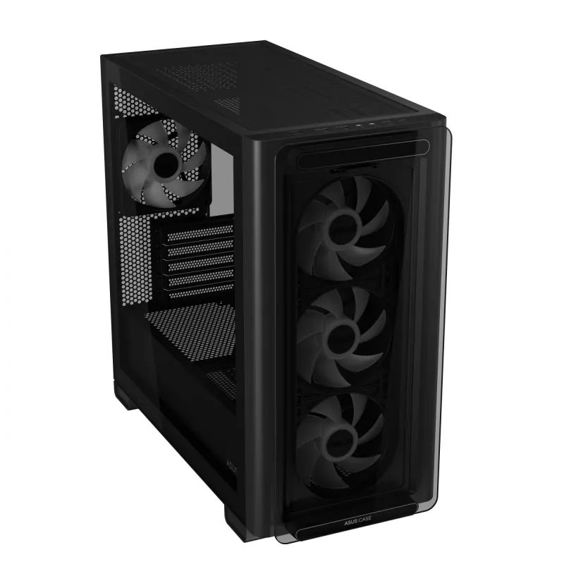 ASUS A23 PLUS TG ARGB negro, PC, negro, micro ATX, Mini-ITX, multicolor, 16,5 cm, 38 cm