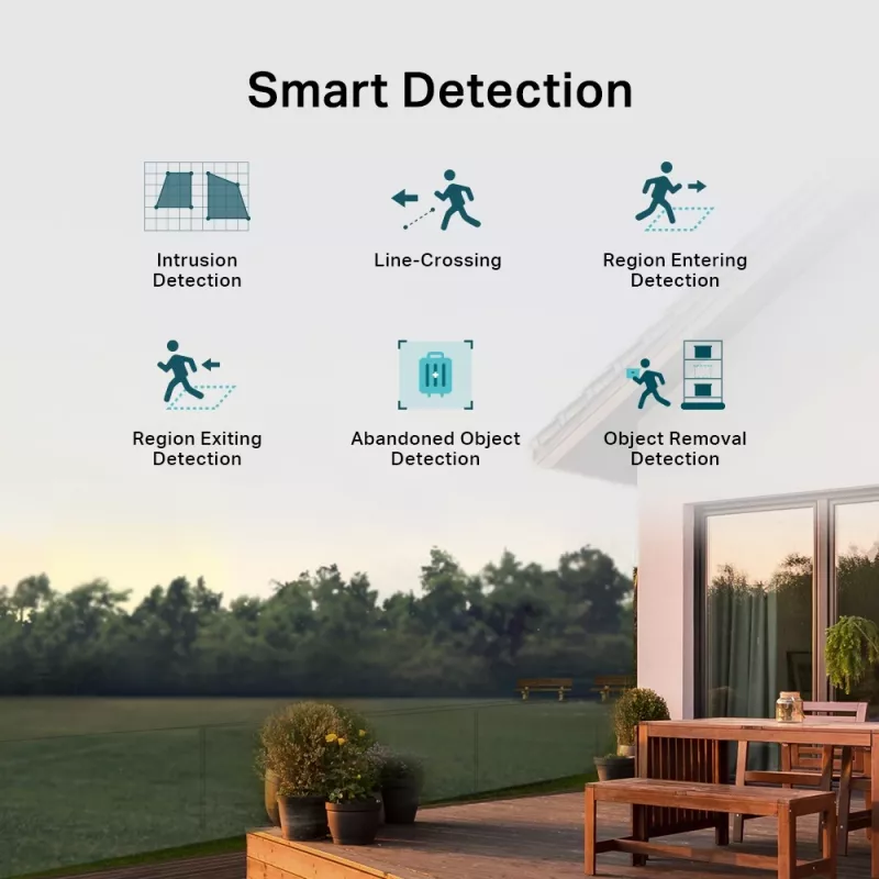 TP-Link VIGI cámara de red con pan tilt y varifocal de doble lente a todo color 4MP para exterior