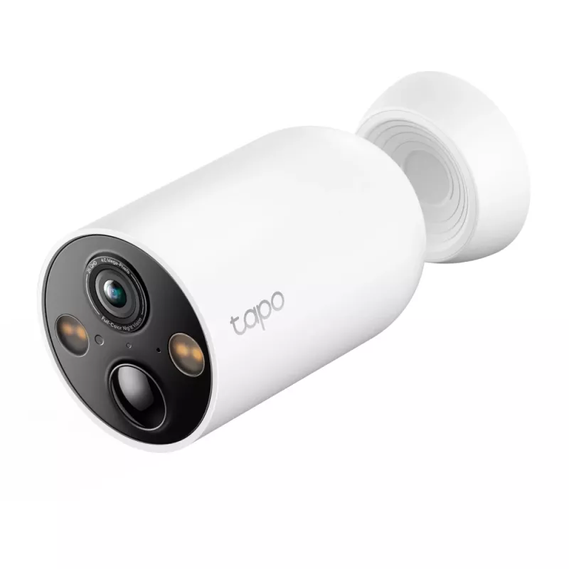 TP-Link Tapo cámara de seguridad inteligente sin cables, cámara de vigilancia IP, exterior, inalámbrica, techo/pared, blanca, tipo bala