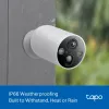 TP-Link Tapo cámara de seguridad inteligente sin cables, cámara de vigilancia IP, exterior, inalámbrica, techo/pared, blanca, tipo bala