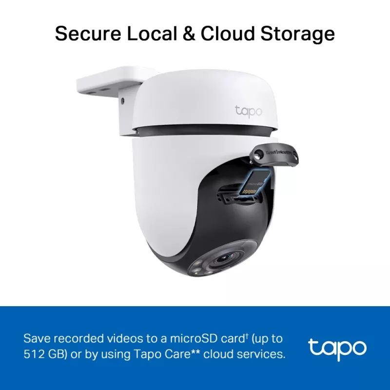 TP-Link Tapo cámara Wi-Fi de seguridad pan/tilt para exterior, cámara de seguridad IP, interior y exterior, inalámbrica, CE, FCC, RoHS, RCM, montaje en techo, blanca, negra