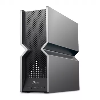 TP-Link Archer BE19000 router Wi-Fi 7 tri-banda, Wi-Fi 7 (802.11be), tri-banda (2,4 GHz / 5 GHz / 6 GHz), Ethernet LAN, negro, acero inoxidable, router de sobremesa