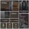TP-Link Archer BE19000 router Wi-Fi 7 tri-banda, Wi-Fi 7 (802.11be), tri-banda (2,4 GHz / 5 GHz / 6 GHz), Ethernet LAN, negro, acero inoxidable, router de sobremesa