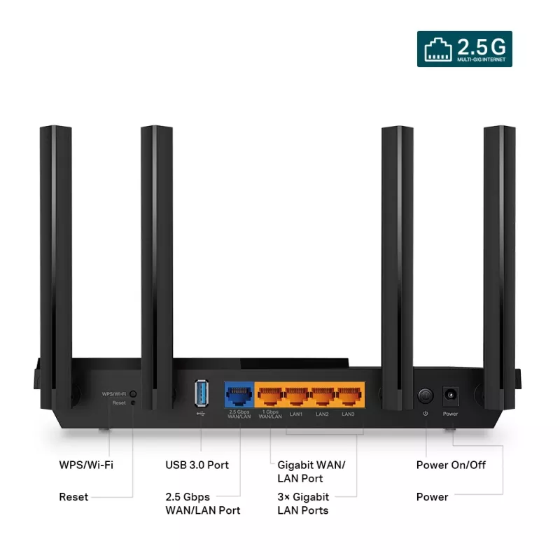 TP-Link Archer AX3000 Router Wi-Fi 6 Multi-Gigabit con puerto 2,5G