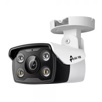 Cámara de red tipo bala TP-Link VIGI 4MP Full-Color para exterior, cámara de seguridad IP, exterior, por cable, techo/pared/mástil, negra, blanca, bala