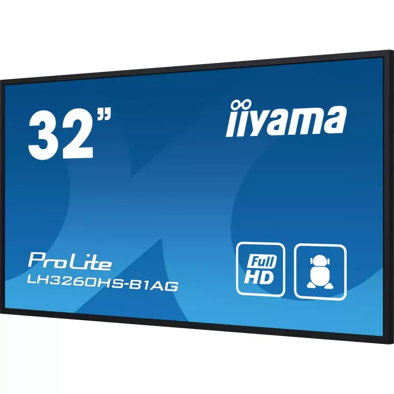 Pantalla de señalización digital iiyama LH3260HS-B1AG A-board 80 cm (31,5 pulgadas) LED Wi-Fi 500 cd/m² Full HD negra procesador integrado Android 11 24/7