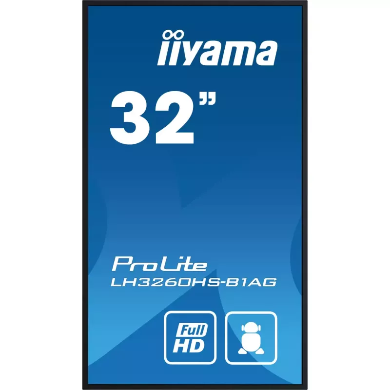 Pantalla de señalización digital iiyama LH3260HS-B1AG A-board 80 cm (31,5 pulgadas) LED Wi-Fi 500 cd/m² Full HD negra procesador integrado Android 11 24/7