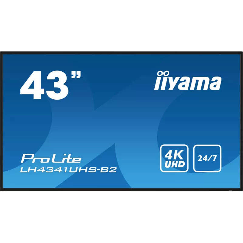 Pantalla de señalización digital iiyama LH4341UHS-B2 108 cm (42,5 pulgadas) LCD 500 cd/m² 4K Ultra HD procesador integrado Android 8.0 24/7