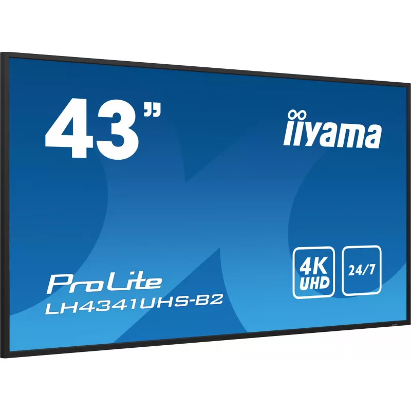 Pantalla de señalización digital iiyama LH4341UHS-B2 108 cm (42,5 pulgadas) LCD 500 cd/m² 4K Ultra HD procesador integrado Android 8.0 24/7