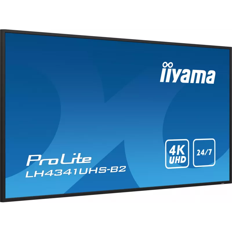 Pantalla de señalización digital iiyama LH4341UHS-B2 108 cm (42,5 pulgadas) LCD 500 cd/m² 4K Ultra HD procesador integrado Android 8.0 24/7