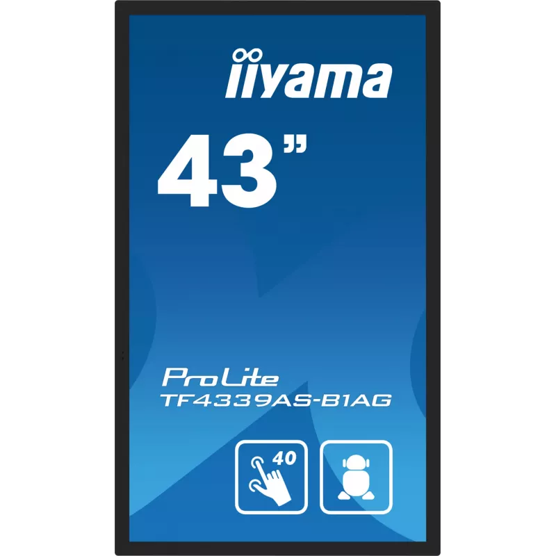 Monitor de ordenador iiyama TF4339AS-B1AG 108 cm (42,5 pulgadas) 3840 x 2160 píxeles 4K Ultra HD LED táctil negro