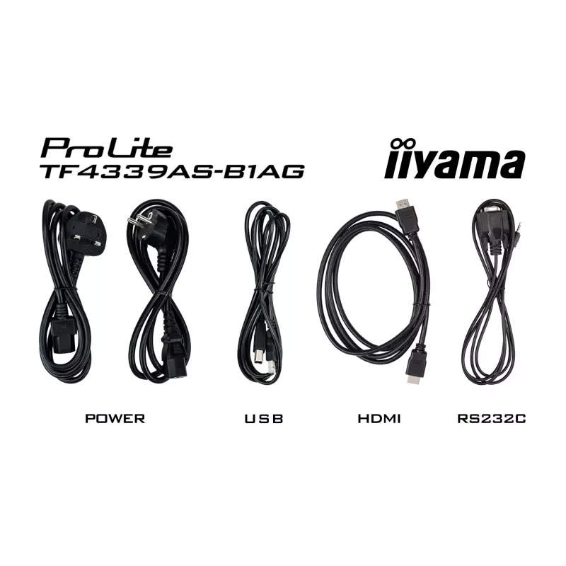 Monitor de ordenador iiyama TF4339AS-B1AG 108 cm (42,5 pulgadas) 3840 x 2160 píxeles 4K Ultra HD LED táctil negro