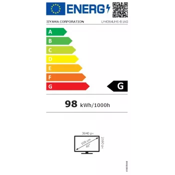 Pantalla plana de señalización digital iiyama LH4364UHS-B1AG 43 pulgadas LED 4K Ultra HD