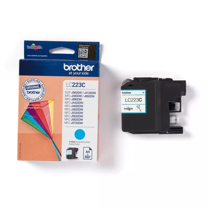Brother LC223C cartucho de tinta, 1 ud., original, cian
