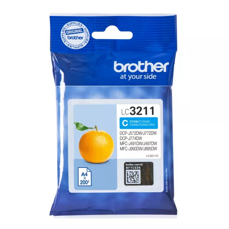 Brother LC3211C cartucho de tinta 1 ud. original rendimiento estándar cian