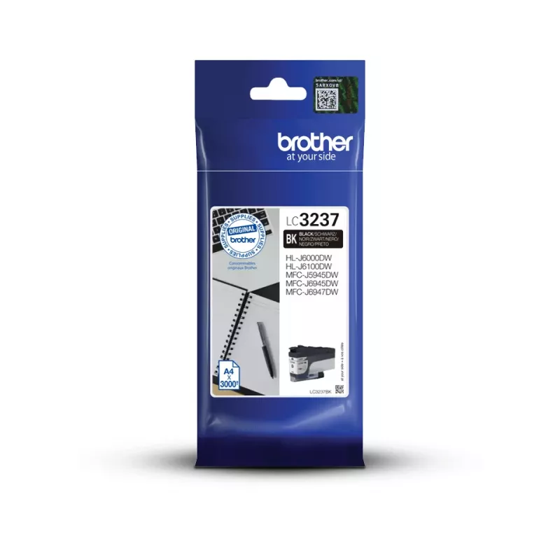 Brother LC3237BK cartucho de tinta 1 ud. original capacidad estándar negro