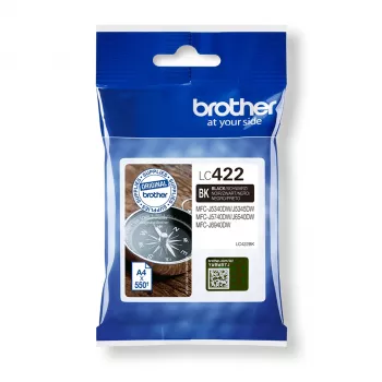 Brother LC422BK Cartucho de tinta 1 ud. Original Negro