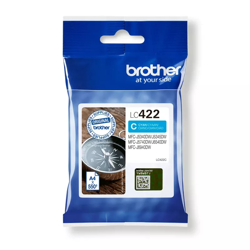 Brother LC422C Cartucho de tinta 1 ud. Original Cian